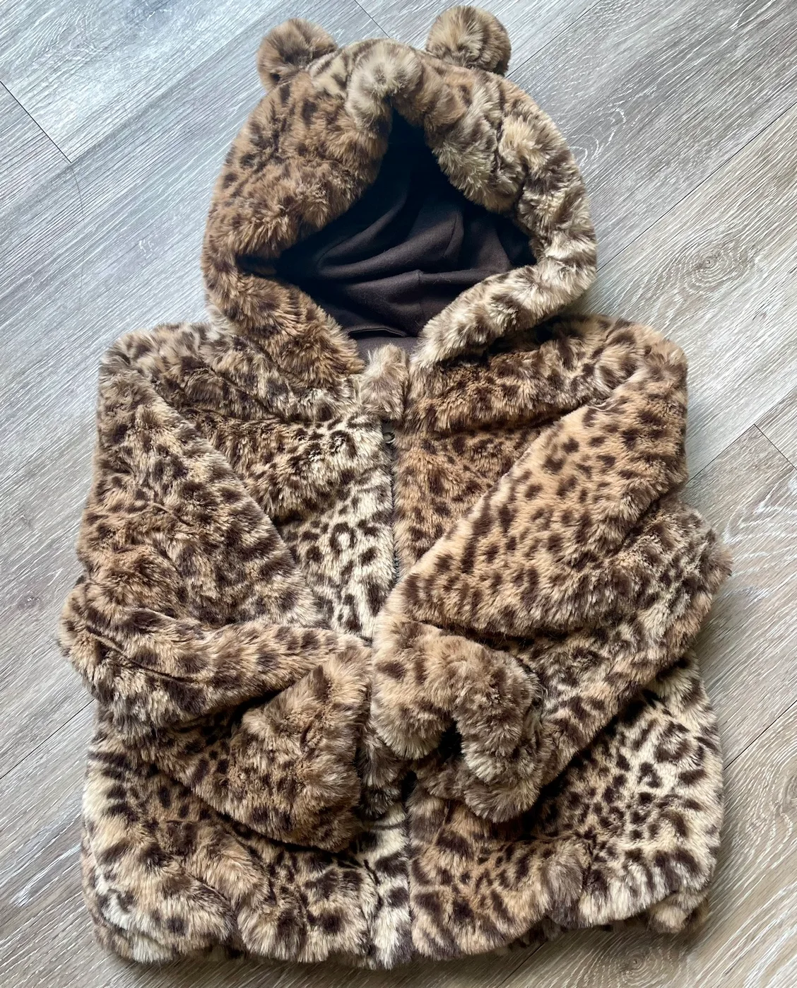 Liv & Lottie Leopard Print Jacket 4T thumbnail