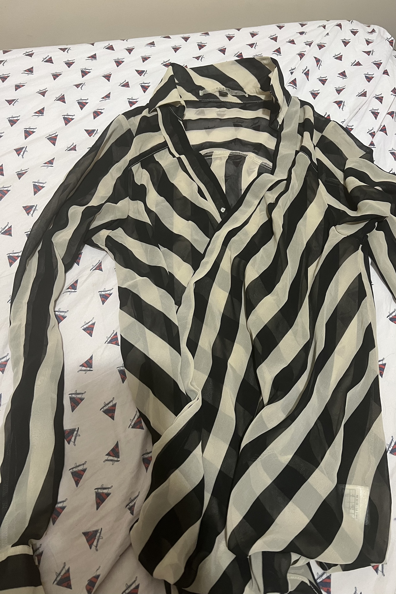 Black and White Striped Blouse - photo 3