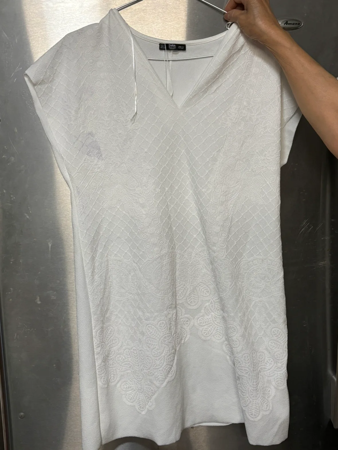 White Embroidered Dress - M thumbnail