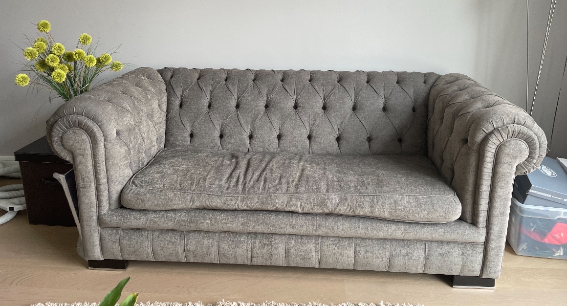 Grey Tufted Sofa