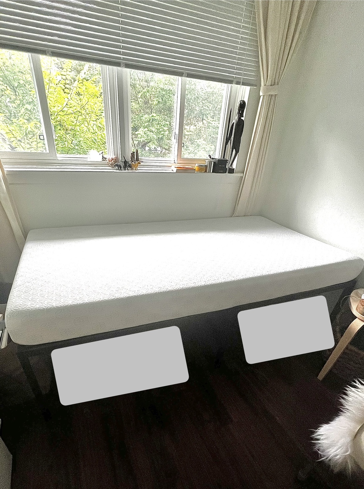 Brand new Twin bed frame and memory foam mattress