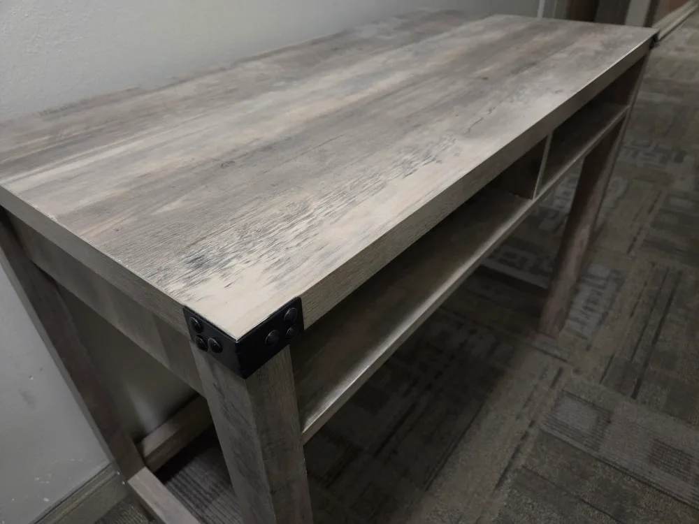 Grey Desk with Storage Shelf image indicator(2)