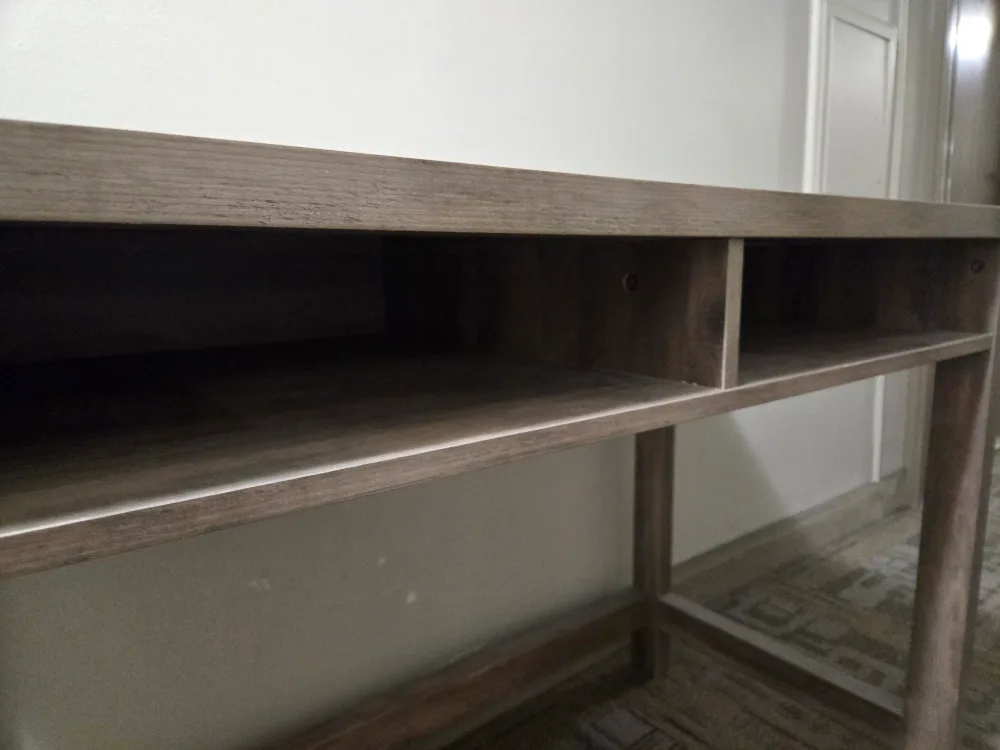 Grey Desk with Storage Shelf image indicator(3)