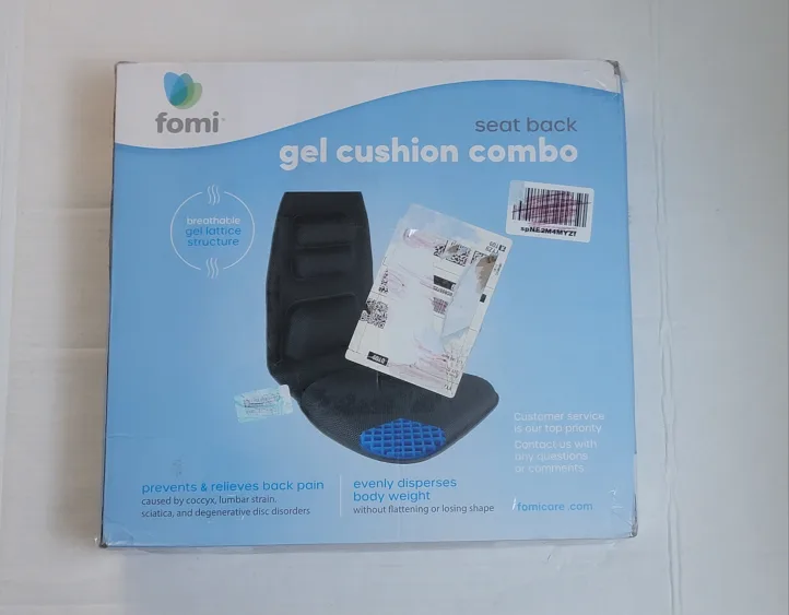 FOMI Premium Gel Cushion and Firm Back Support Pain Relief image indicator(3)