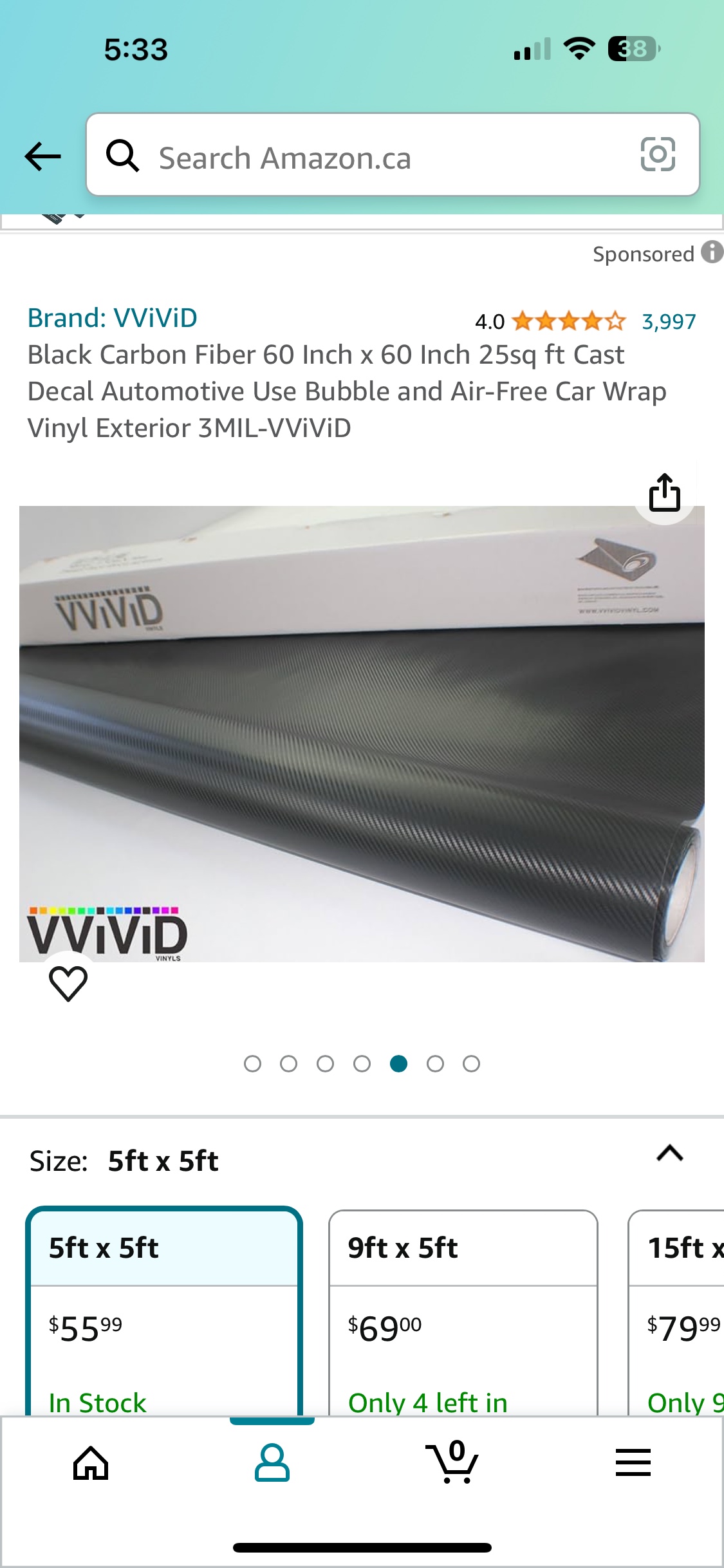 VVIVID Carbon Fibre Vinyl Wrap