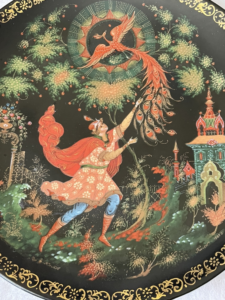 Russian Lacquerware Plate - photo 2