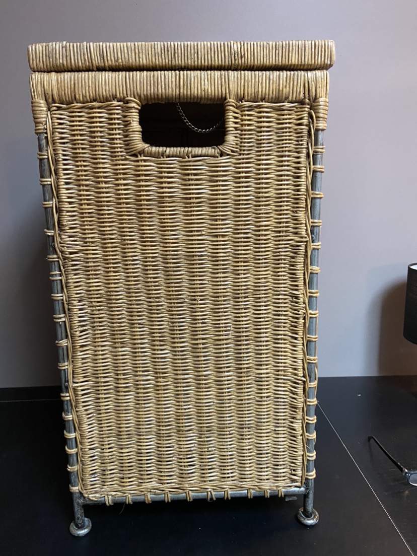 Wicker Storage Basket with Metal Frame - photo 2