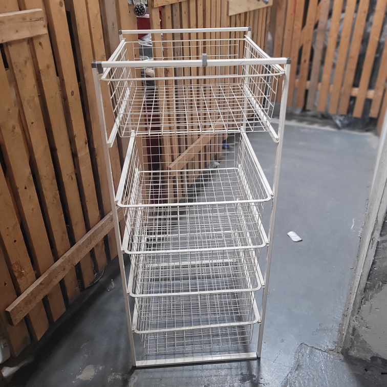 White Wire Storage Shelf - photo 2