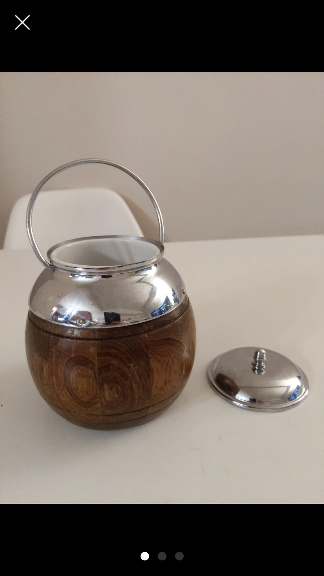 Vintage Wooden Tea Caddy - photo 2