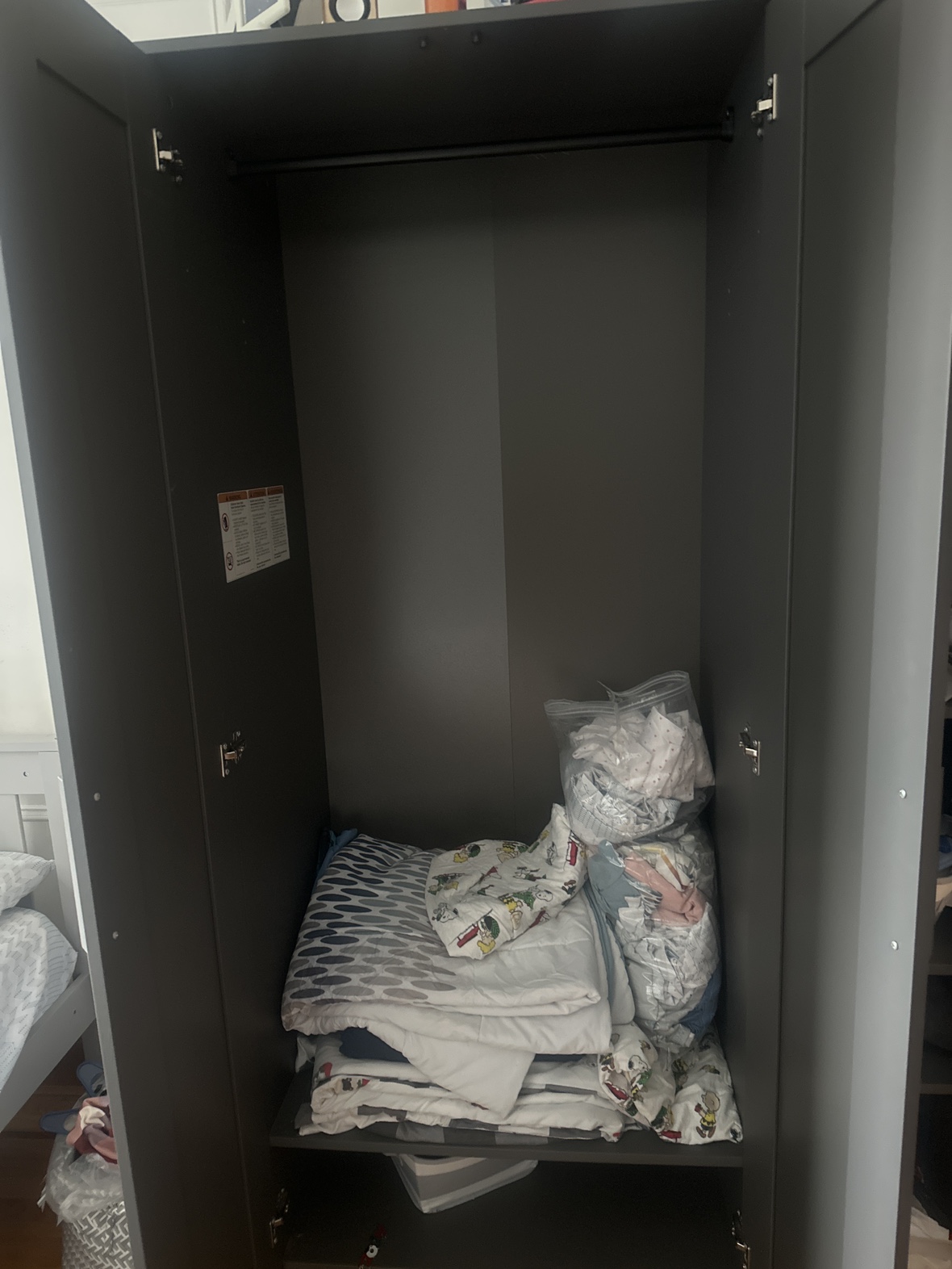 Gray Closet With Mirror - photo 2