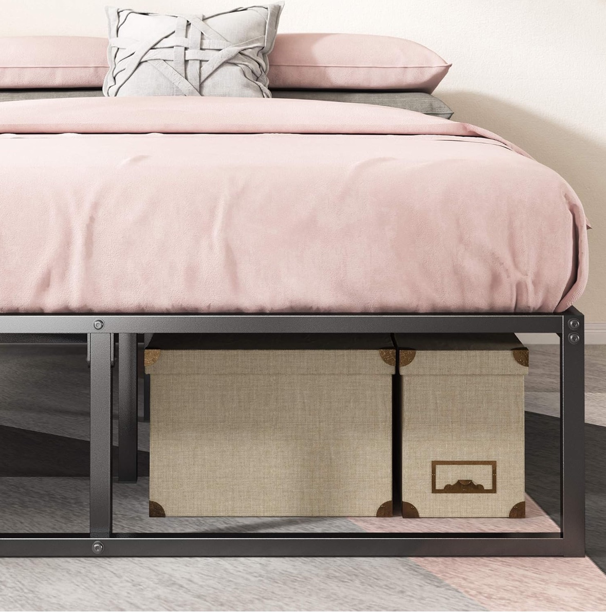 Full Bed frame and foam mattress with box spring - photo 4