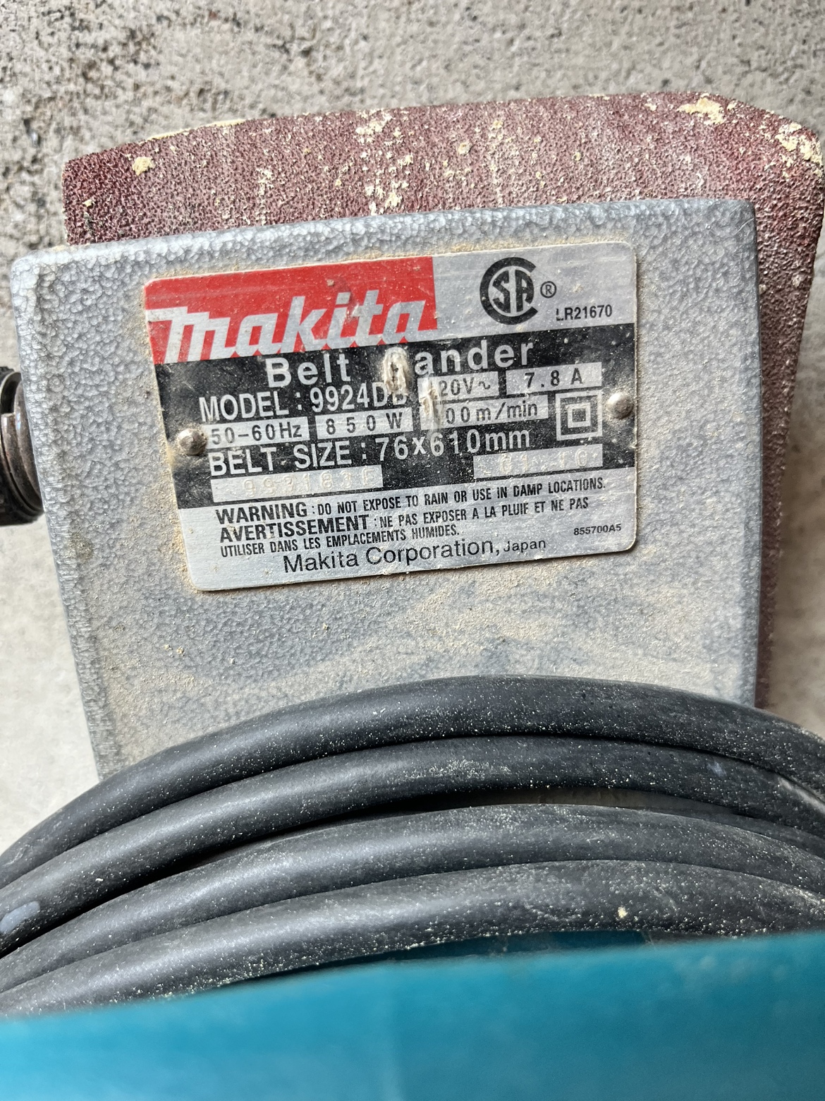 Makita Belt Sander (no case) - photo 2