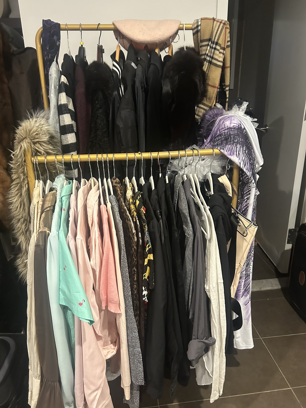 Gold Clothing Rack