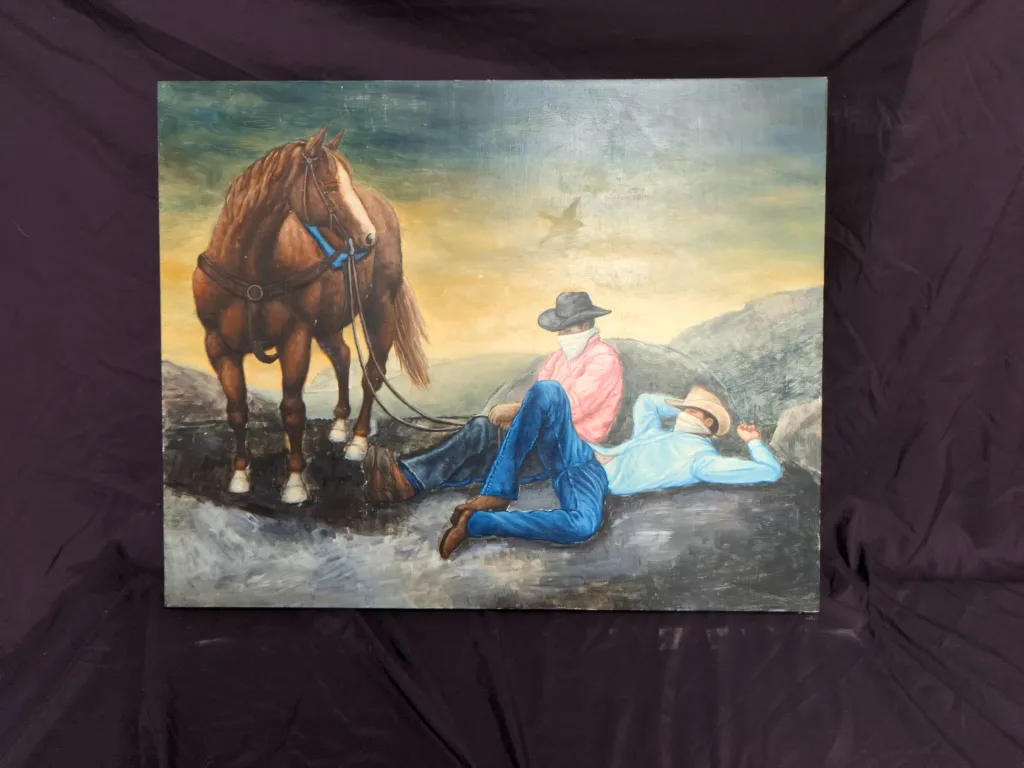 Original Painting of Cowboys thumbnail