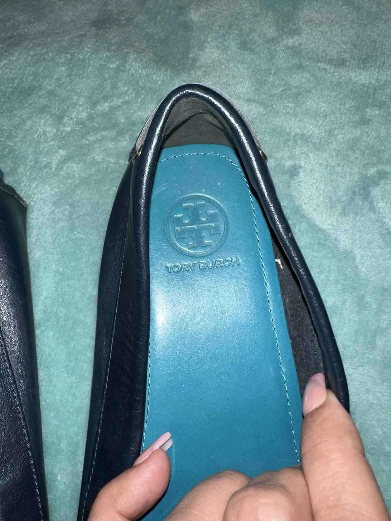 Tory Burch Navy Leather Loafers - photo 4
