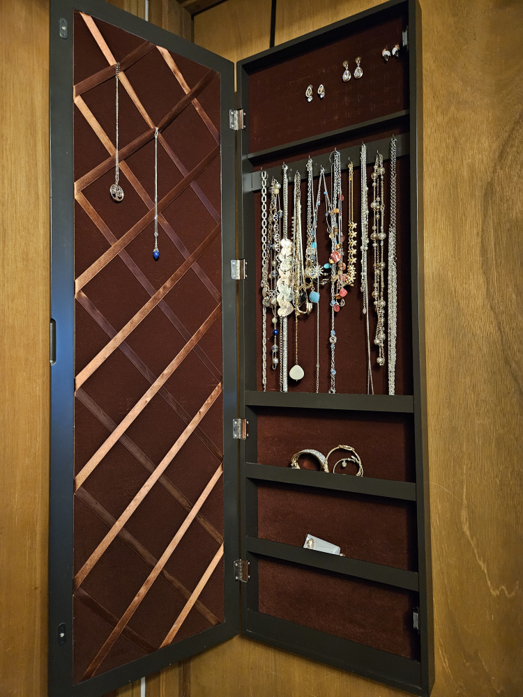 Over-the-Door Mirrored Jewelry Armoire - photo 2