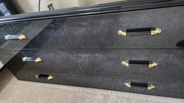 Black Dresser with Gold Hardware image indicator(2)