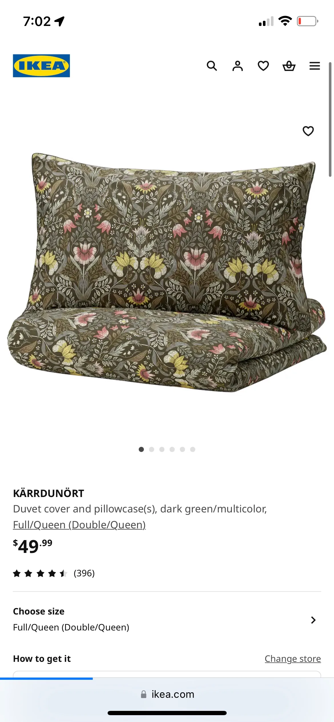 IKEA KÄRRDUNÖRT Duvet cover and pillowcase thumbnail