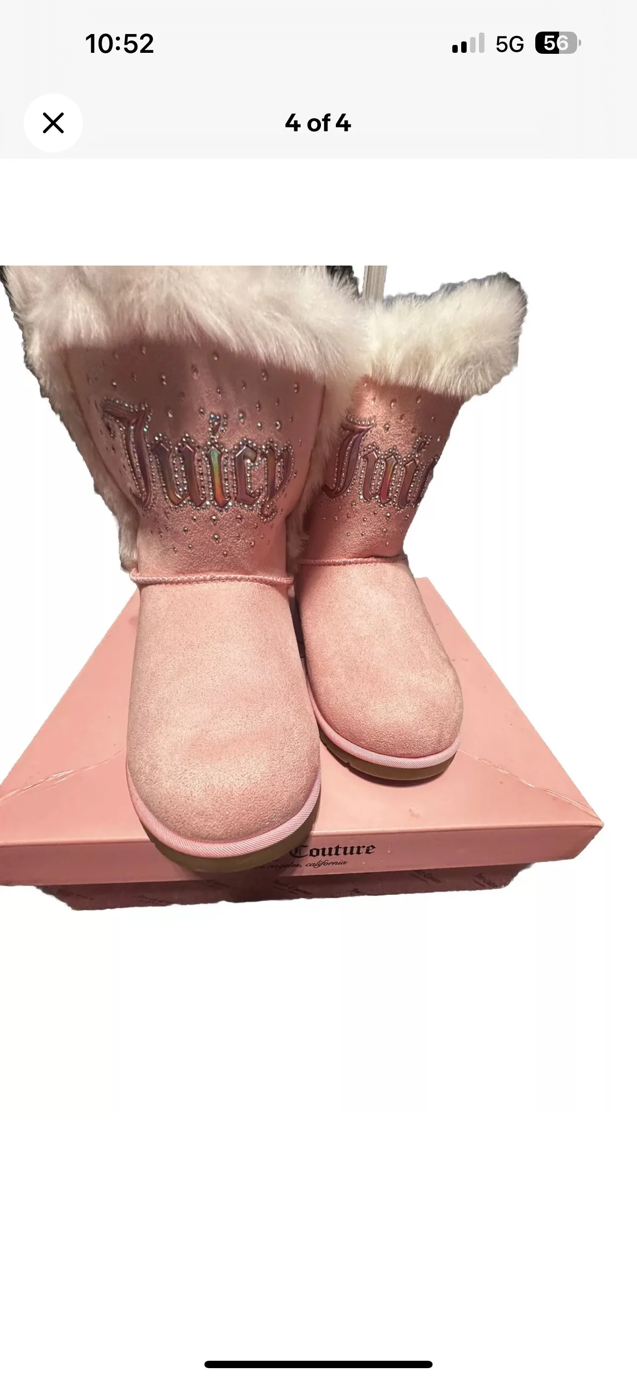 Juicy Couture Pink Faux Fur Boots (new)size 3 image indicator(4)