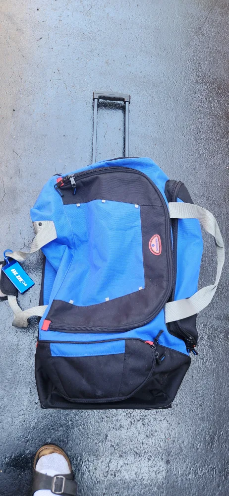 Blue Rolling Duffle Bag