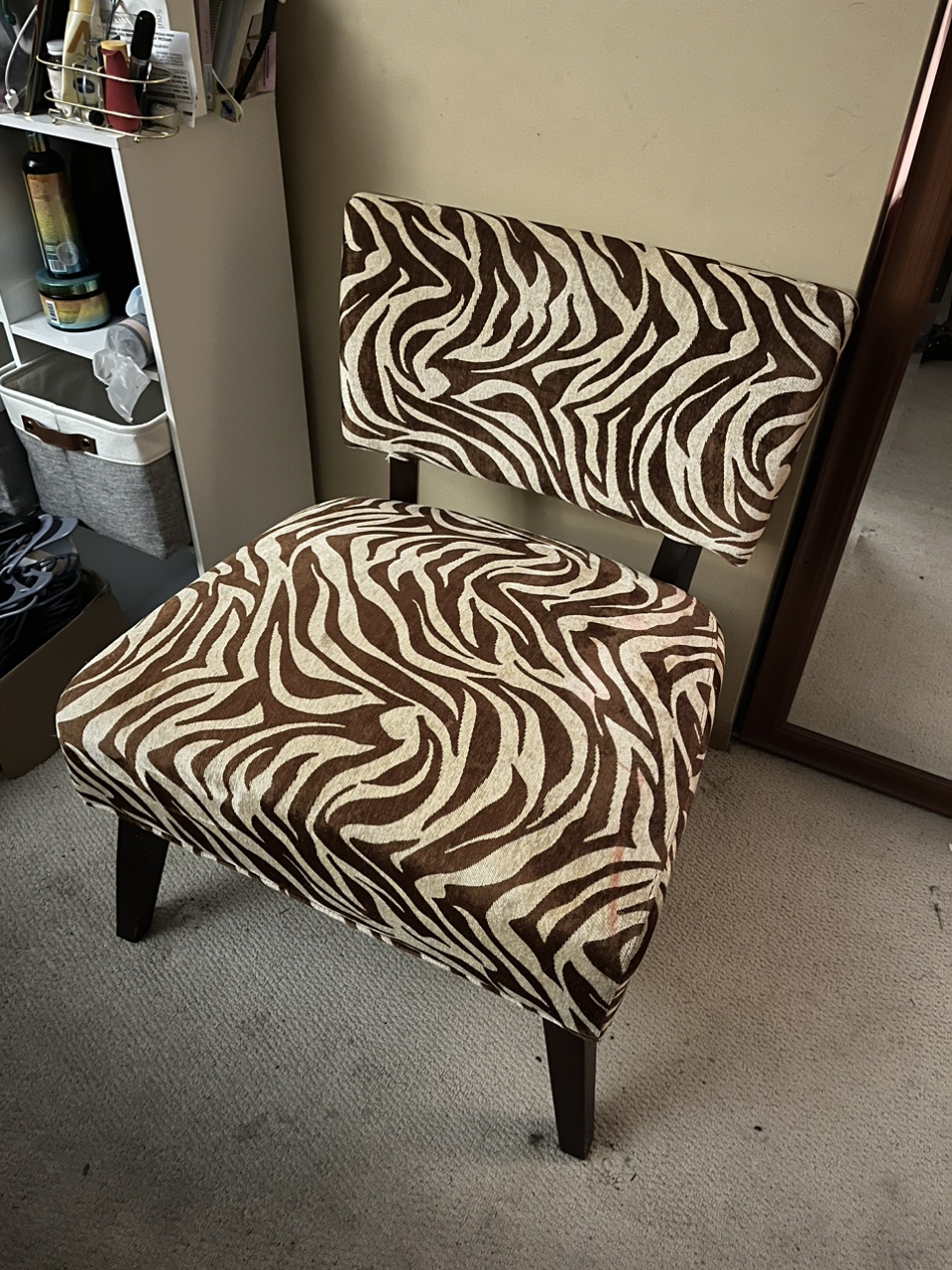 Zebra Print Accent Chair