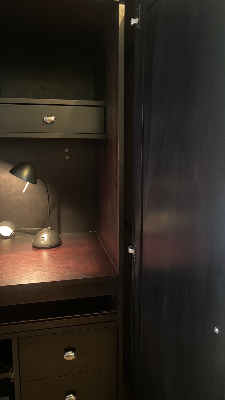 Black Cabinet with Desk and Shelving - photo 4