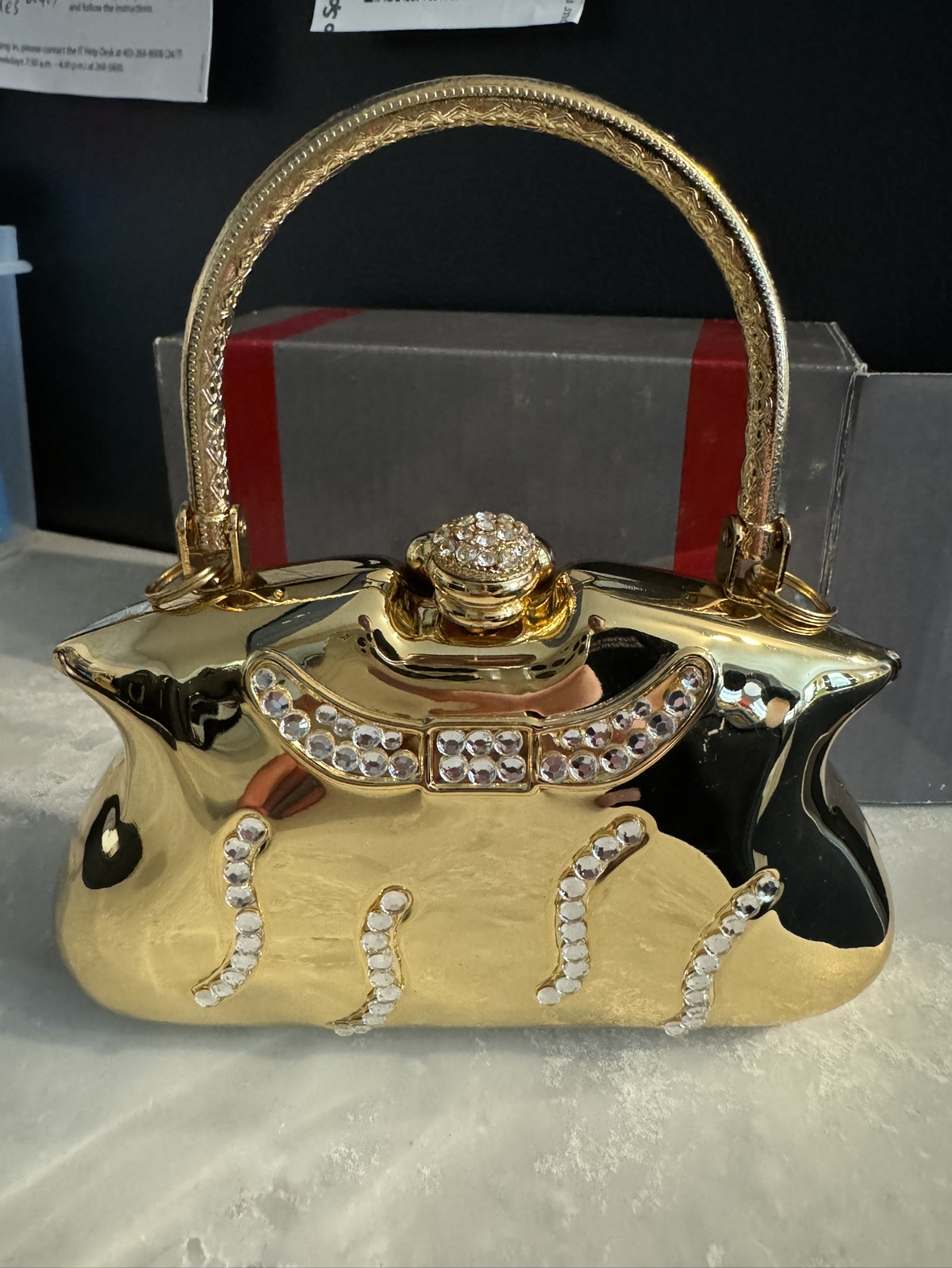 Gold Rhinestone Evening Bag #freecycle - photo 2