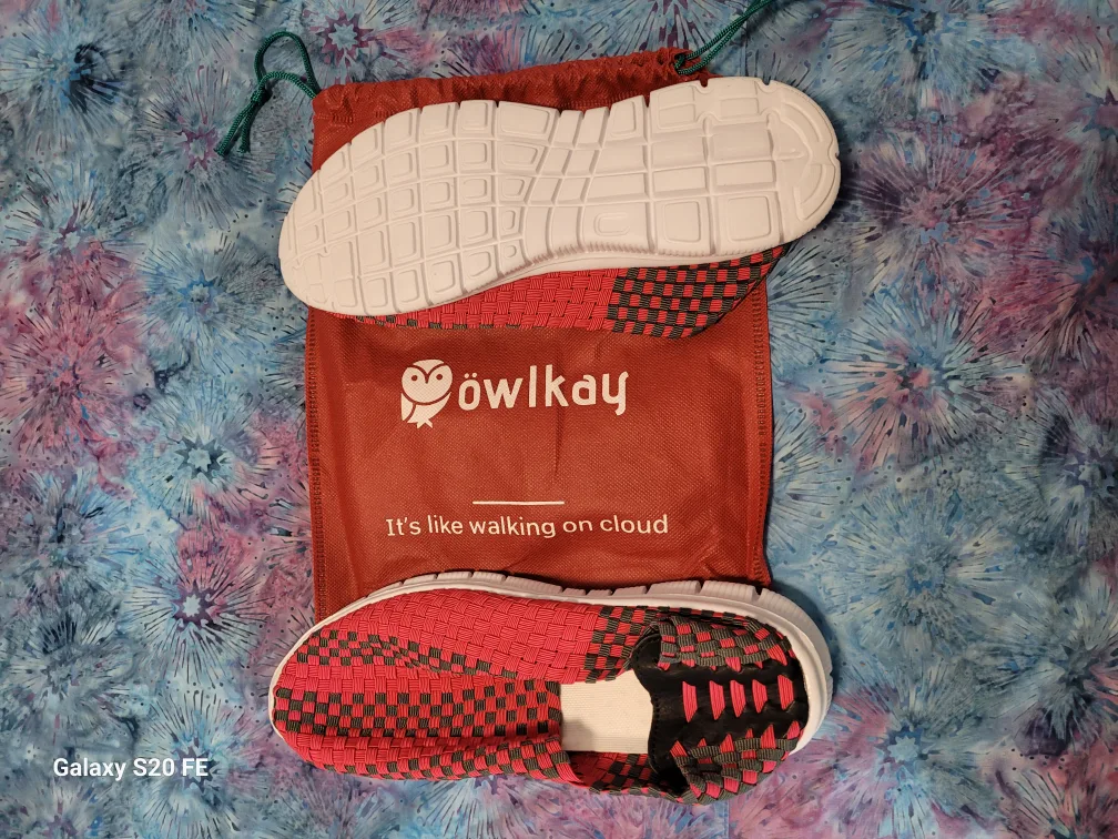 #freestyle Womens Red and Black Woven Slip On Shoes image indicator(3)