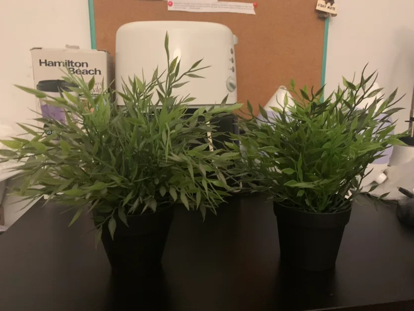 Ikea - 2 Artificial Plants in Black Pots thumbnail