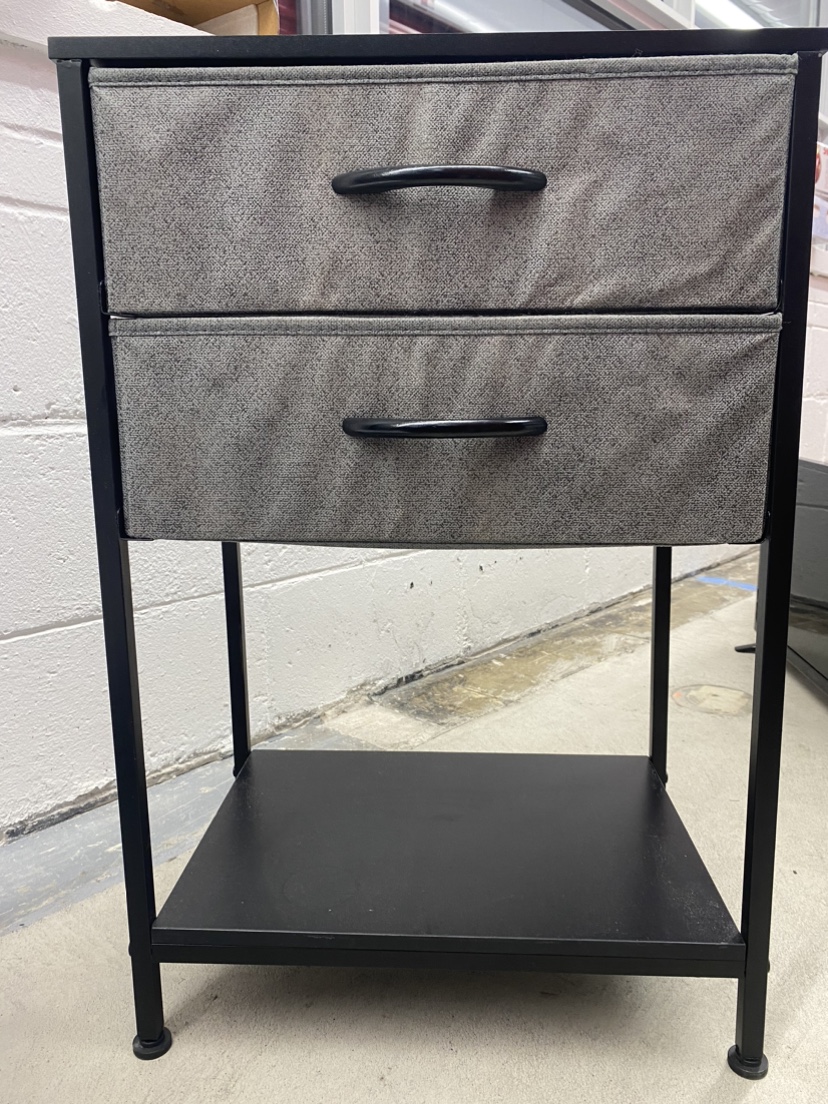 Nightstand with Two Fabric Drawers