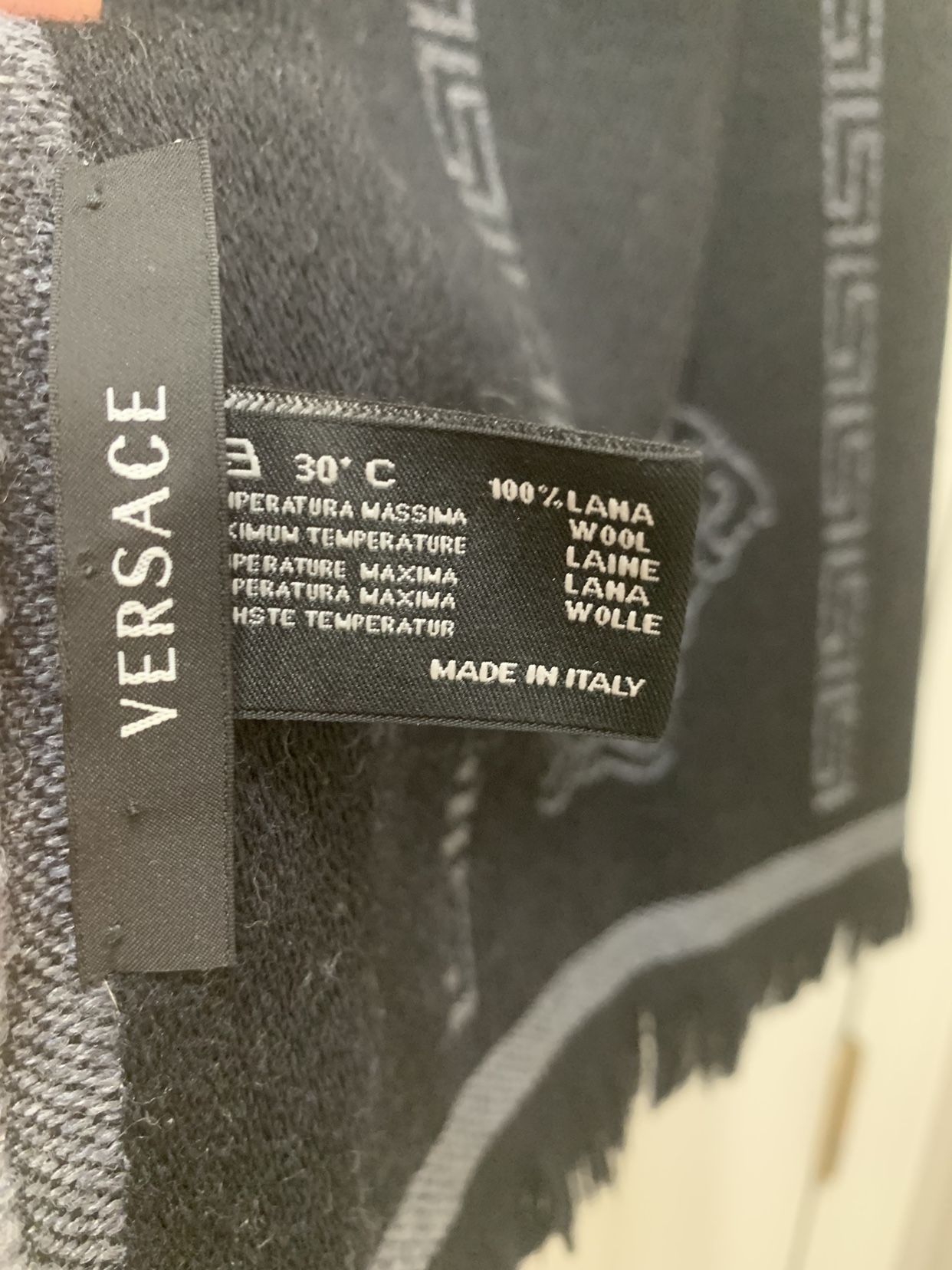 Versace Logo and Medusa Wool Scarf - photo 2