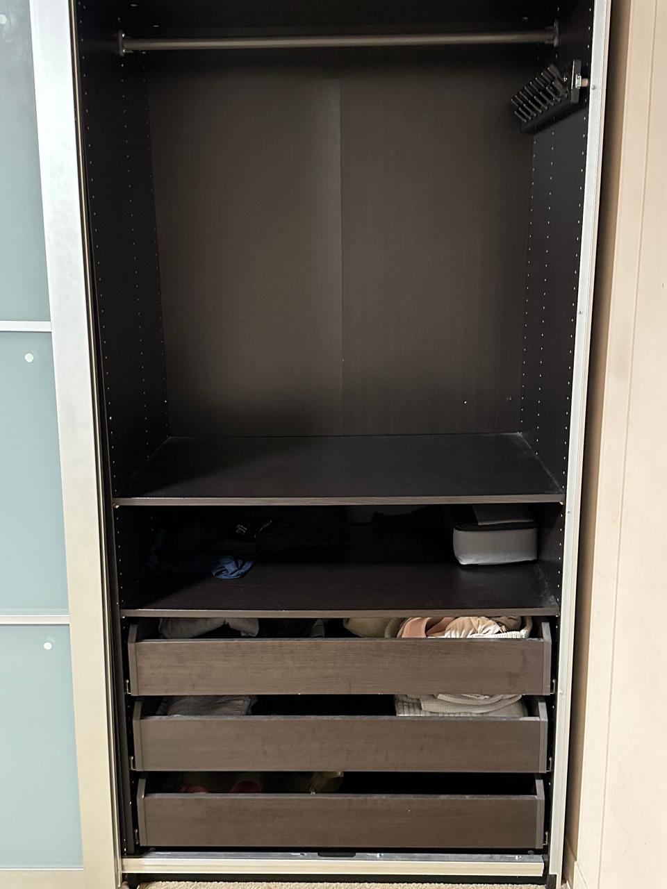IKEA Pax black brown Wardrobe with Sliding Doors - photo 5