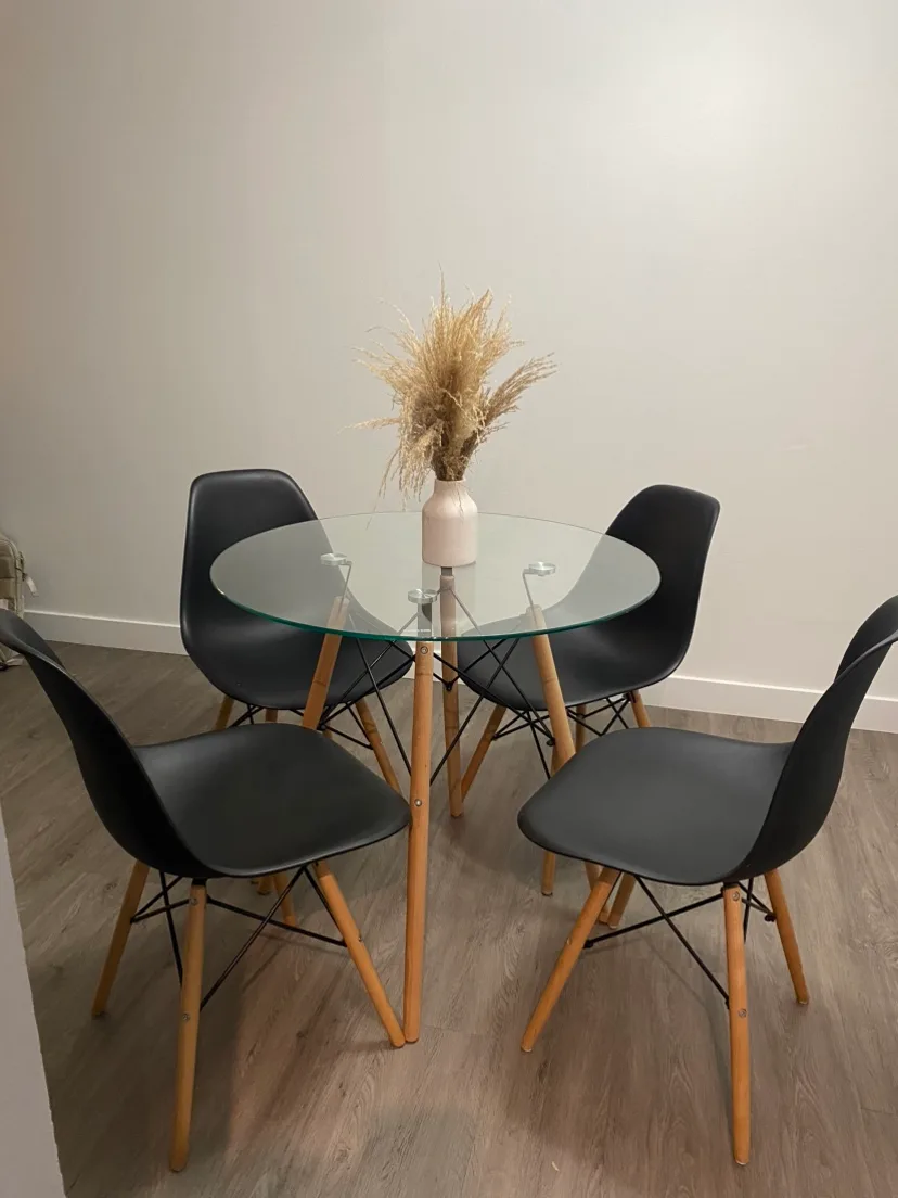 Glass Dining Table with 4 Chairs image indicator(3)