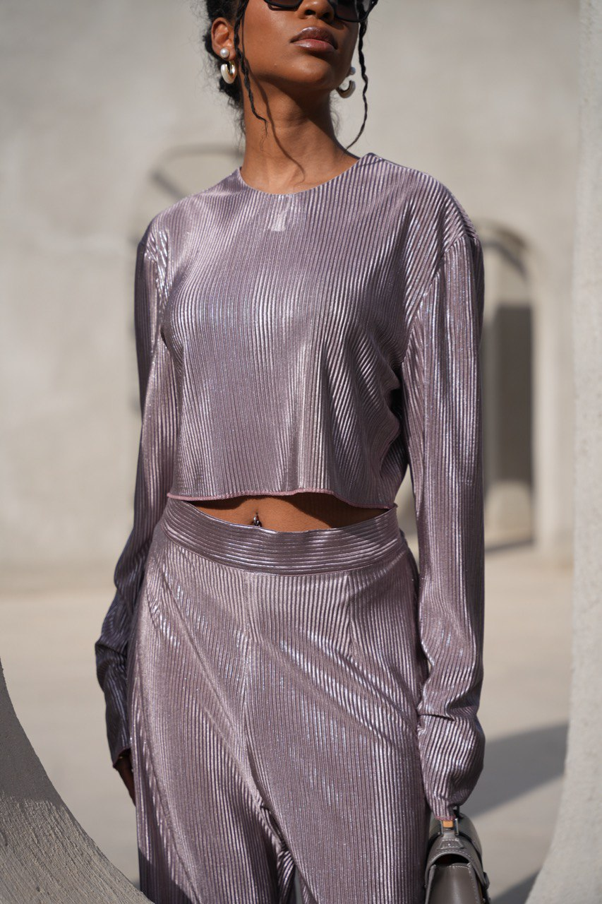 Pleated Crop Top