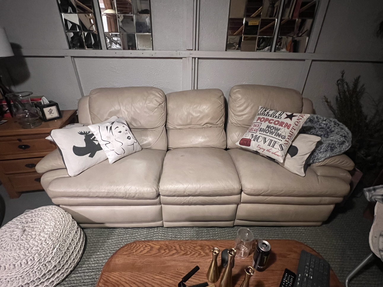 Reclining Leather Sofa