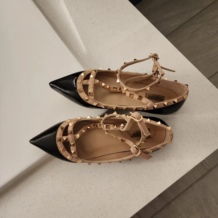Black Flat Shoe Size 39 (fits 38-38.5) thumbnail