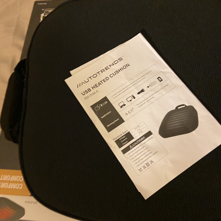 USB heated cushion -like new ...never used - photo 5
