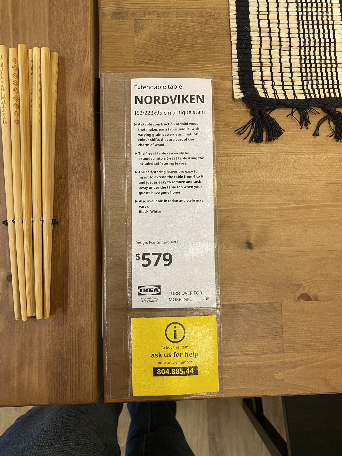 IKEA NORDVIKEN Extendable Table - photo 3