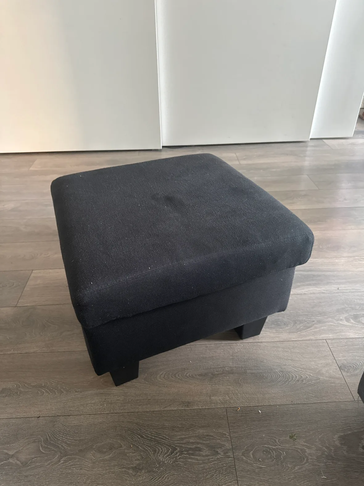 Black Ottoman for sale huge sale thumbnail