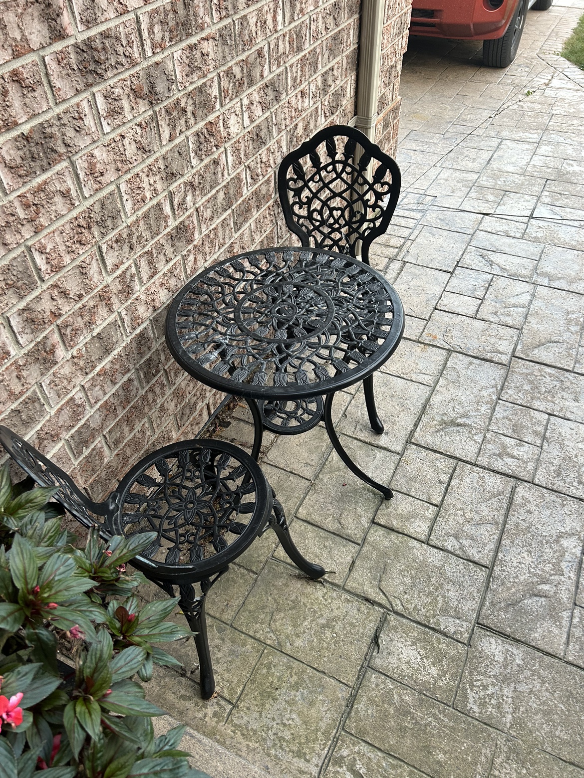 Black Metal Bistro Set