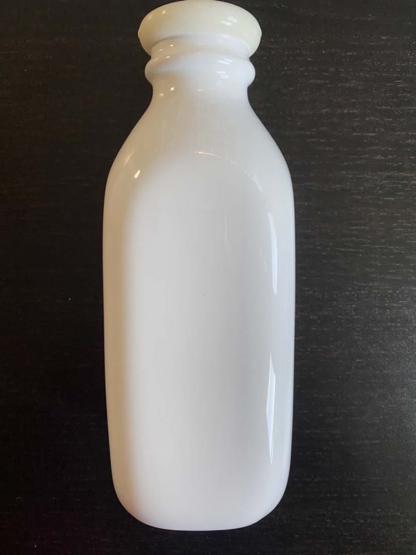 White Ceramic Milk Bottle