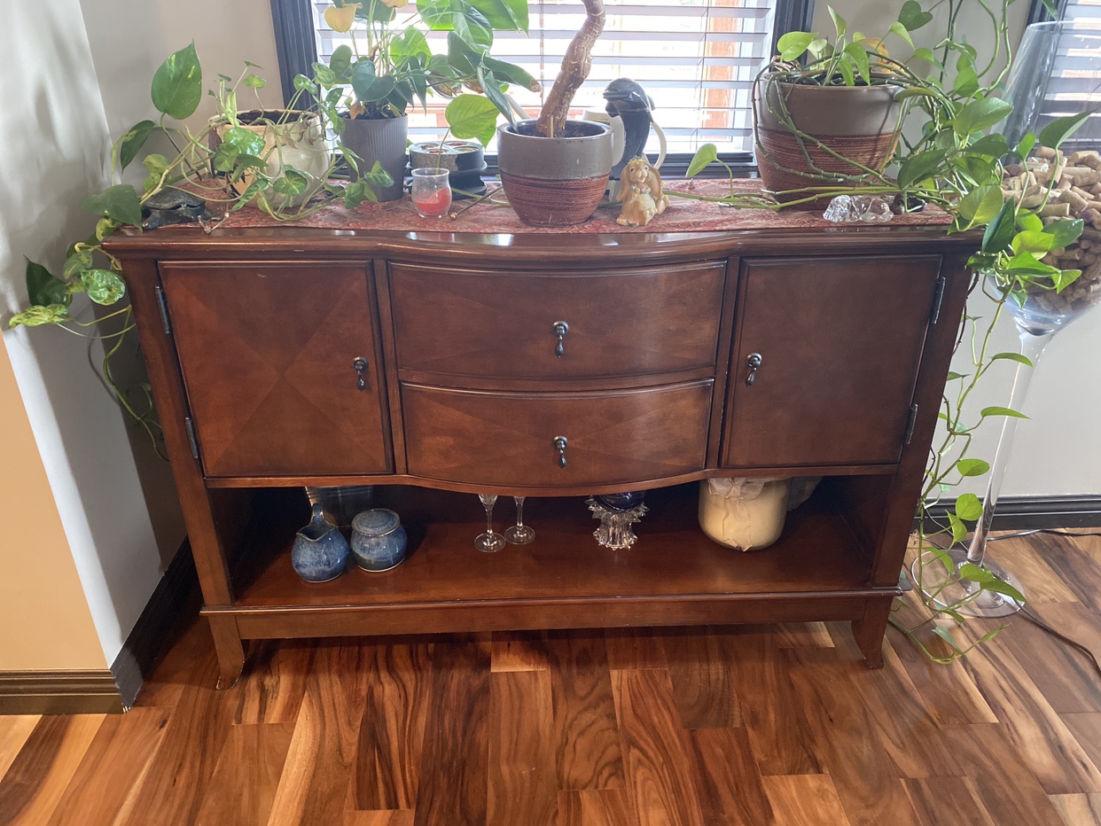 Wood Buffet Hutch