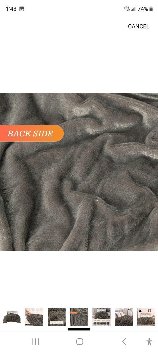 New extra soft fuzzy fur blanket queen size 78" x 90". - photo 4