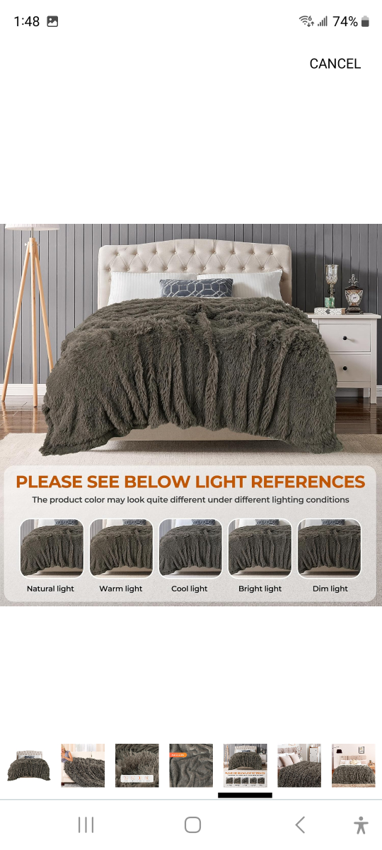 New extra soft fuzzy fur blanket queen size 78" x 90". - photo 5
