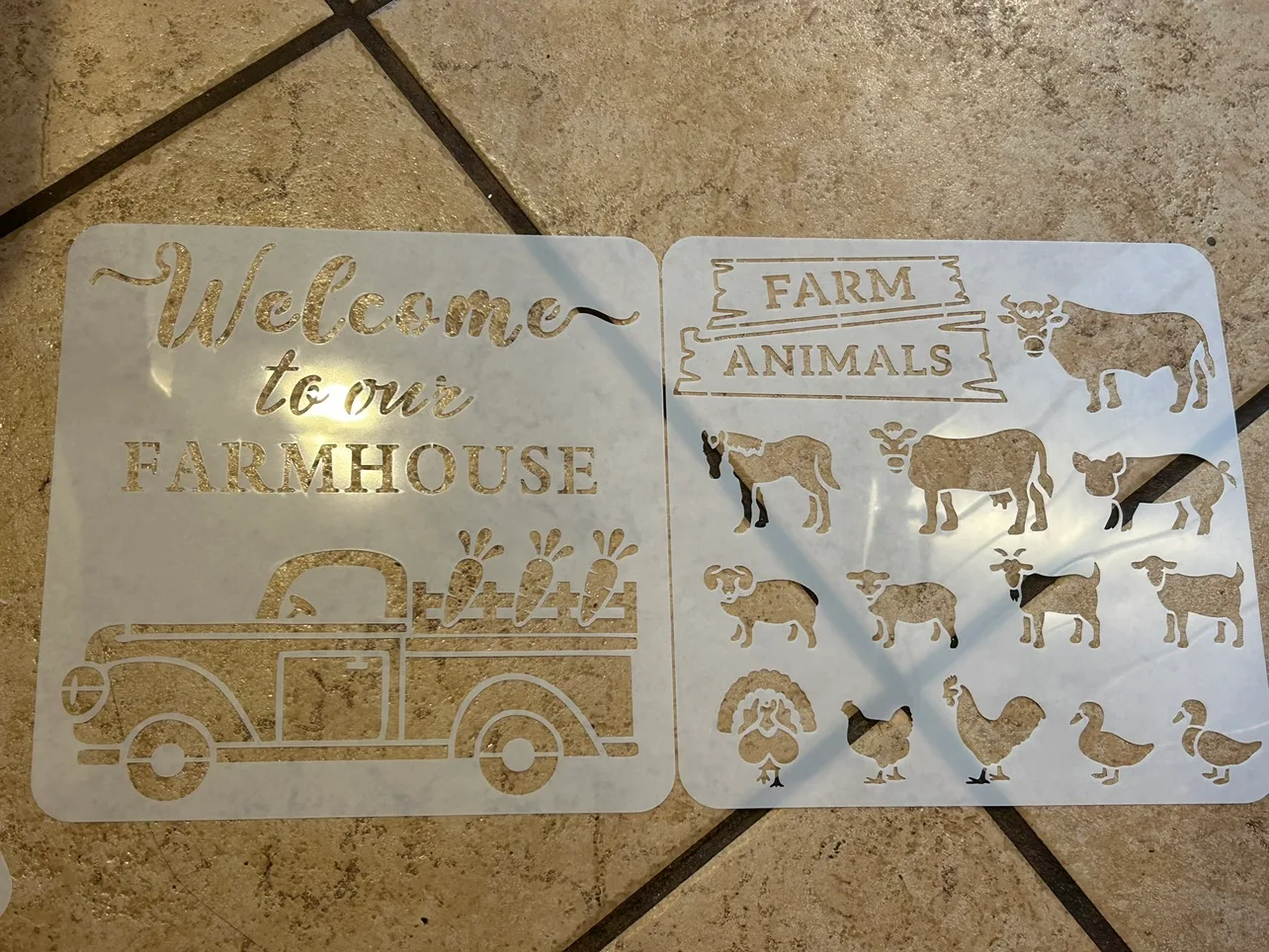 Farm/Country Themed Stencil Set image indicator(2)