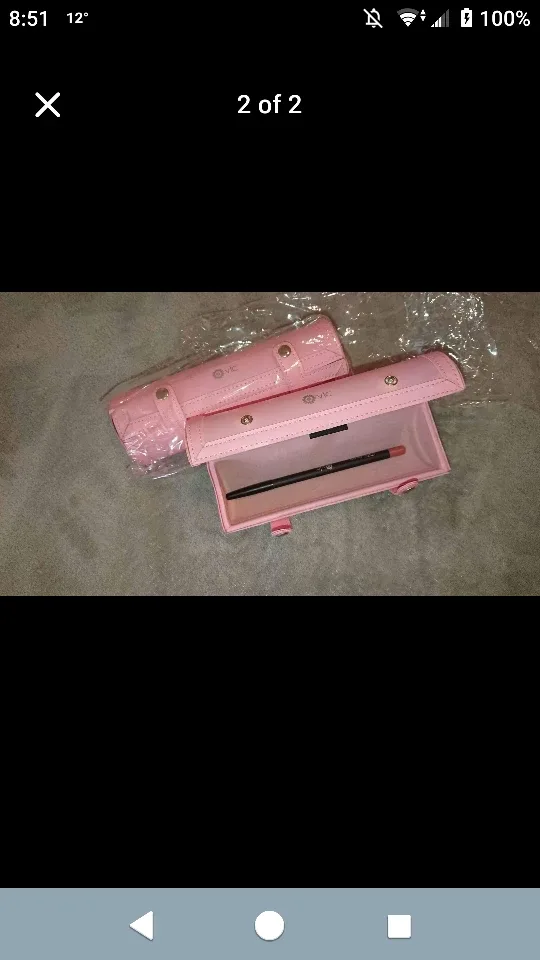 Pink Makeup Brush Holder, hard case image indicator(2)