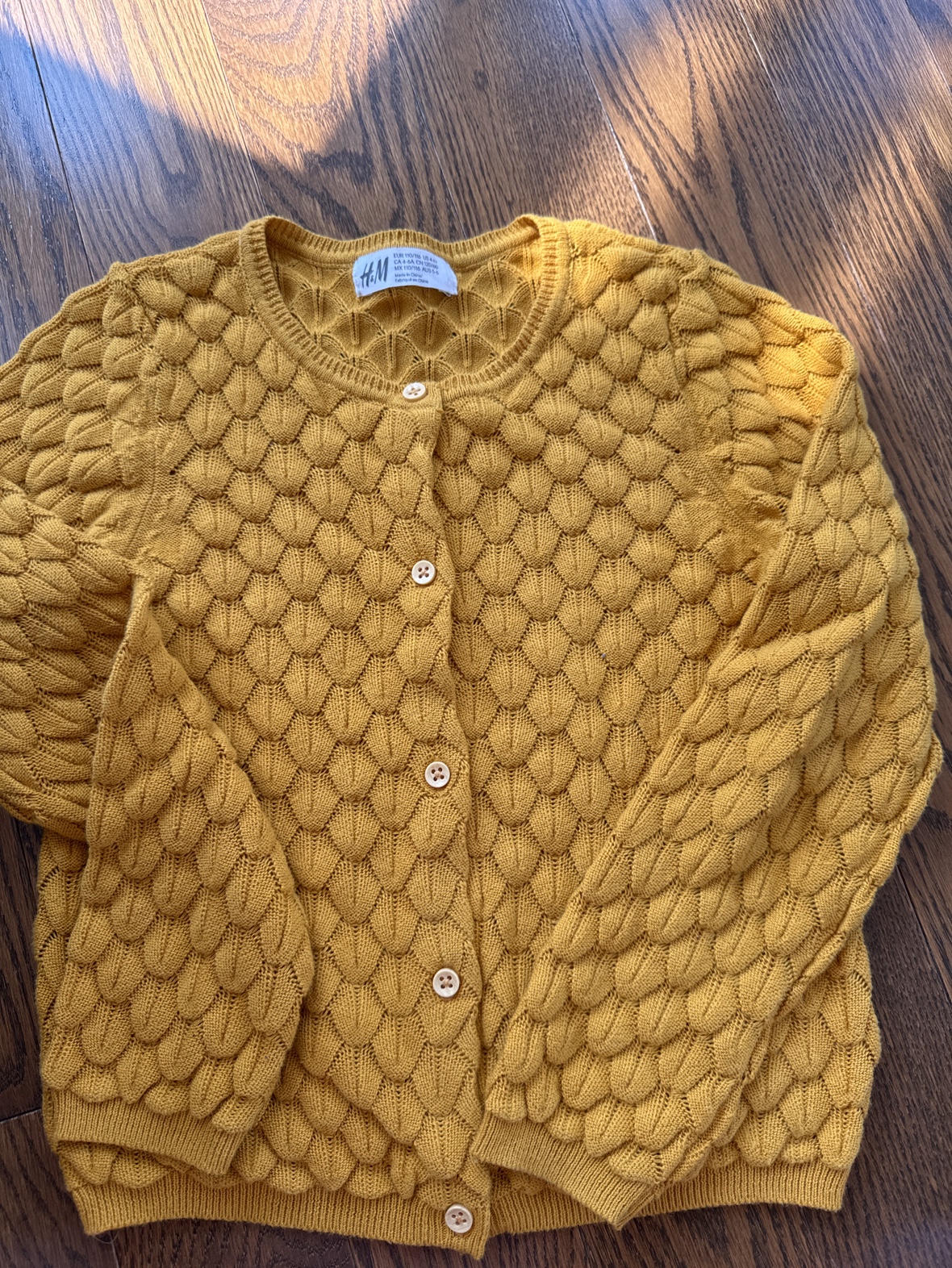 H&M Mustard Yellow Cardigan
