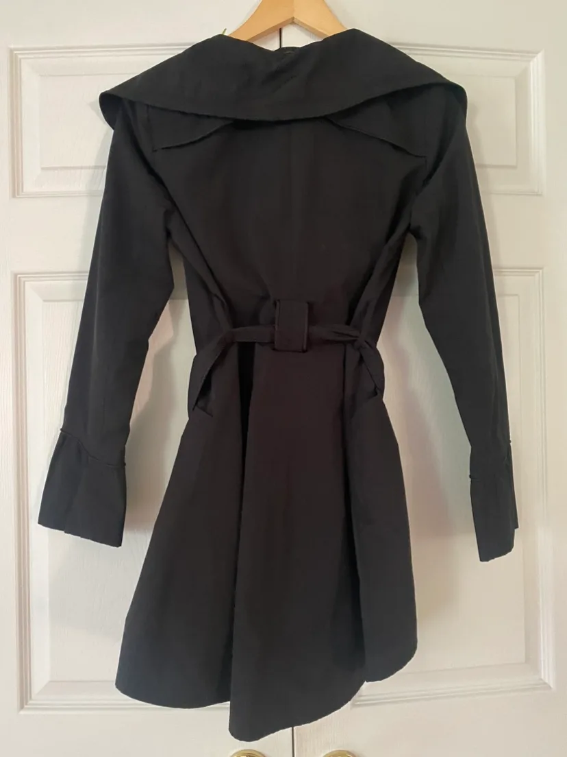 Soia Black Belted Trench Coat (medium) image indicator(2)