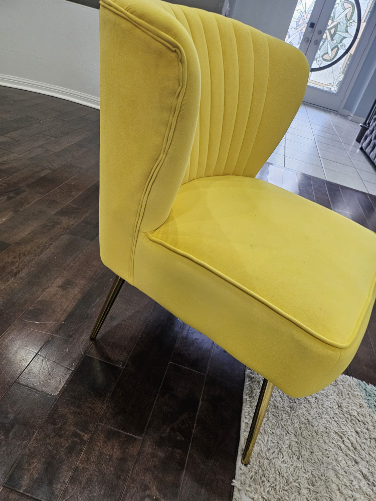Yellow Accent Chair set of 2 - photo 2