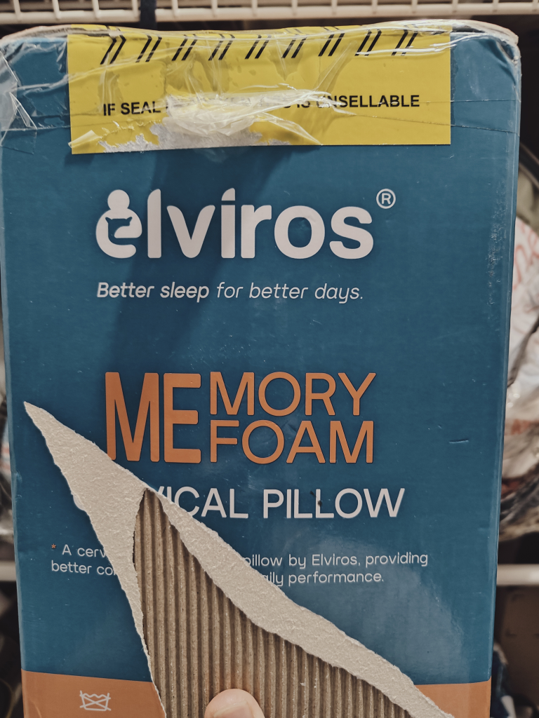 Elviros memory foam cervical pillow